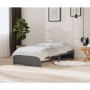 Gray solid wood bed frame 90x200 cm by vidaXL, Beds and slatted bases - Ref: Foro24-814936, Price: 101,10 €, Discount: %