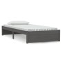 Gray solid wood bed frame 90x200 cm by vidaXL, Beds and slatted bases - Ref: Foro24-814936, Price: 101,10 €, Discount: %