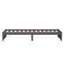 Gray solid wood bed frame 90x200 cm by vidaXL, Beds and slatted bases - Ref: Foro24-814936, Price: 101,10 €, Discount: %