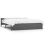 Estructura de cama madera maciza gris King Size 150x200 cm de vidaXL, Camas y somieres - Ref: Foro24-815051, Precio: 122,99 €...