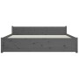 Estructura de cama madera maciza gris King Size 150x200 cm de vidaXL, Camas y somieres - Ref: Foro24-815051, Precio: 122,99 €...