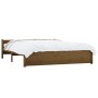 Estructura de cama madera maciza King marrón miel 150x200 cm de vidaXL, Camas y somieres - Ref: Foro24-815052, Precio: 135,74...