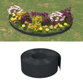 Bordura de jardín polietileno negro 10 m 20 cm