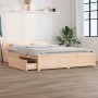 Estructura de cama con cajones doble 135x190 cm de vidaXL, Camas y somieres - Ref: Foro24-3103544, Precio: 203,79 €, Descuent...