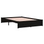 Black solid wood bed frame 120x200 cm by vidaXL, Beds and slatted bases - Ref: Foro24-814948, Price: 151,46 €, Discount: %