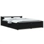 Estructura de cama con cajones negro 150x200 cm de vidaXL, Camas y somieres - Ref: Foro24-3103568, Precio: 283,99 €, Descuent...