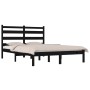 Estructura de cama de madera maciza de pino negra 140x190 cm de vidaXL, Camas y somieres - Ref: Foro24-3103632, Precio: 152,7...