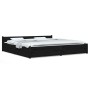 Bed frame with drawers black 200x200 cm by vidaXL, Beds and slatted bases - Ref: Foro24-3103583, Price: 373,42 €, Discount: %