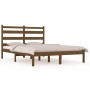 Estructura de cama madera maciza de pino marrón miel 200x200 cm de vidaXL, Camas y somieres - Ref: Foro24-3103671, Precio: 15...