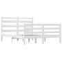 Solid white pine wood bed frame 160x200 cm by vidaXL, Beds and slatted bases - Ref: Foro24-3103724, Price: 139,99 €, Discount: %