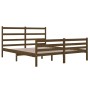 Estructura cama madera maciza marrón miel King Size 150x200 cm de vidaXL, Camas y somieres - Ref: Foro24-3103721, Precio: 145...