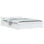 White bed frame with drawers 150x200 cm by vidaXL, Beds and slatted bases - Ref: Foro24-3103565, Price: 272,47 €, Discount: %