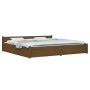 Estructura de cama con cajones marrón miel 180x200 cm de vidaXL, Camas y somieres - Ref: Foro24-3103577, Precio: 377,99 €, De...