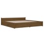 Estructura de cama con cajones marrón miel 180x200 cm de vidaXL, Camas y somieres - Ref: Foro24-3103577, Precio: 377,99 €, De...