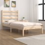 Solid pine wood bed frame 90x200 cm by vidaXL, Beds and slatted bases - Ref: Foro24-3103633, Price: 82,81 €, Discount: %