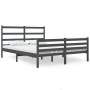 King size bed frame solid gray pine wood 150x200 cm by vidaXL, Beds and slatted bases - Ref: Foro24-3103720, Price: 156,39 €,...