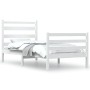 Solid white pine wood bed frame 90x200 cm by vidaXL, Beds and slatted bases - Ref: Foro24-3103699, Price: 99,70 €, Discount: %