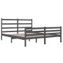 Gray double solid pine wood bed frame 135x190cm by vidaXL, Beds and slatted bases - Ref: Foro24-3103690, Price: 157,83 €, Dis...