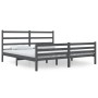 Gray solid wood bed frame Super King 180x200 cm by vidaXL, Beds and slatted bases - Ref: Foro24-3103730, Price: 178,27 €, Dis...