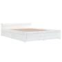 White bed frame with drawers 120x200 cm by vidaXL, Beds and slatted bases - Ref: Foro24-3103555, Price: 256,53 €, Discount: %