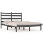 Estructura de cama madera maciza de pino gris 150x200 cm de vidaXL, Camas y somieres - Ref: Foro24-3103655, Precio: 166,48 €,...