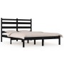 Estructura de cama madera maciza de pino negro 120x200 cm de vidaXL, Camas y somieres - Ref: Foro24-3103647, Precio: 148,64 €...