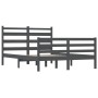 Solid gray pine wood bed frame 120x200 cm by vidaXL, Beds and slatted bases - Ref: Foro24-3103710, Price: 142,99 €, Discount: %