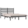 Estructura de cama madera maciza de pino gris 120x200 cm de vidaXL, Camas y somieres - Ref: Foro24-3103645, Precio: 119,99 €,...