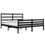 King bed frame solid black pine wood 150x200 cm by vidaXL, Beds and slatted bases - Ref: Foro24-3103722, Price: 157,99 €, Dis...