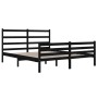 King bed frame solid black pine wood 150x200 cm by vidaXL, Beds and slatted bases - Ref: Foro24-3103722, Price: 157,99 €, Dis...