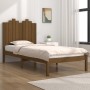 Solid pine wood bed frame honey brown 90x200 cm by vidaXL, Beds and slatted bases - Ref: Foro24-3103766, Price: 127,99 €, Dis...