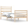 Estructura de cama madera maciza de pino 100x200 cm de vidaXL, Camas y somieres - Ref: Foro24-3103703, Precio: 104,79 €, Desc...