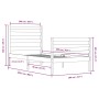 Estructura de cama madera maciza de pino 100x200 cm de vidaXL, Camas y somieres - Ref: Foro24-3103703, Precio: 104,79 €, Desc...