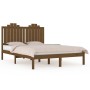 Estructura de cama madera maciza de pino marrón miel 200x200 cm de vidaXL, Camas y somieres - Ref: Foro24-3103801, Precio: 18...