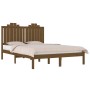 Estructura de cama madera maciza de pino marrón miel 200x200 cm de vidaXL, Camas y somieres - Ref: Foro24-3103801, Precio: 18...