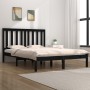 Solid black pine wood bed frame 140x200 cm by vidaXL, Beds and slatted bases - Ref: Foro24-3103847, Price: 160,19 €, Discount: %