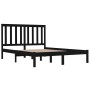 Solid black pine wood bed frame 140x200 cm by vidaXL, Beds and slatted bases - Ref: Foro24-3103847, Price: 159,68 €, Discount: %