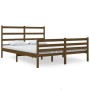 Estructura de cama doble madera maciza marrón miel 120x190 cm de vidaXL, Camas y somieres - Ref: Foro24-3103686, Precio: 147,...