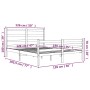 Doppelbettgestell aus massivem Holz in Honigbraun, 120 x 190 cm von vidaXL, Betten und Lattenroste - Ref: Foro24-3103686, Pre...