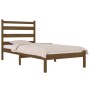 Estructura de cama madera maciza pino marrón miel 90x200 cm de vidaXL, Camas y somieres - Ref: Foro24-3103636, Precio: 104,99...