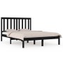 Estructura de cama madera maciza de pino negro 135x190 cm de vidaXL, Camas y somieres - Ref: Foro24-3103822, Precio: 165,06 €...