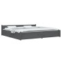 Gray bed frame with drawers 180x200 cm by vidaXL, Beds and slatted bases - Ref: Foro24-3103576, Price: 317,21 €, Discount: %