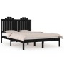 Estructura de cama madera maciza de pino negra 180x200 cm de vidaXL, Camas y somieres - Ref: Foro24-3103797, Precio: 197,99 €...