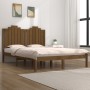 Estructura de cama doble madera maciza marrón miel 120x190 cm de vidaXL, Camas y somieres - Ref: Foro24-3103751, Precio: 133,...