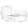 Estructura de cama madera maciza de pino gris 90x200 cm de vidaXL, Camas y somieres - Ref: Foro24-3103700, Precio: 101,99 €, ...