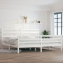 Solid white pine wood bed frame 200x200 cm by vidaXL, Beds and slatted bases - Ref: Foro24-3103734, Price: 148,89 €, Discount: %