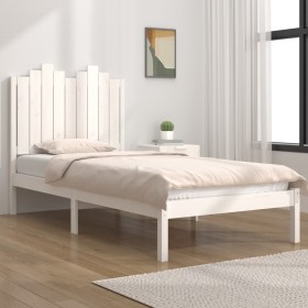 Estructura de cama madera maciza de pino blanco 90x200 cm de vidaXL, Camas y somieres - Ref: Foro24-3103764, Precio: 96,99 €,...