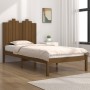 Solid pine wood bed frame honey brown 100x200 cm by vidaXL, Beds and slatted bases - Ref: Foro24-3103771, Price: 117,38 €, Di...