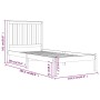 Estructura de cama madera maciza de pino negra 100x200 cm de vidaXL, Camas y somieres - Ref: Foro24-3103837, Precio: 127,76 €...