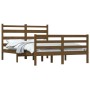 Honey brown solid pine wood bed frame 120x200 cm by vidaXL, Beds and slatted bases - Ref: Foro24-3103711, Price: 129,08 €, Di...